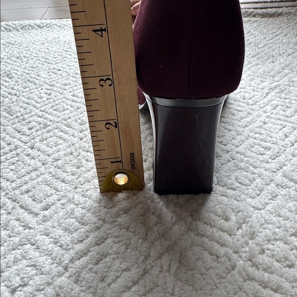 DKNY Elegant Burgundy Knee-High Boots - Picture 7 of 9